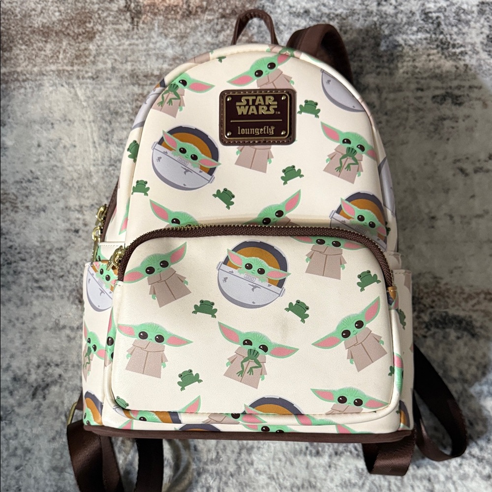 Loungefly Star Wars Cream and Brown Kids Backpack